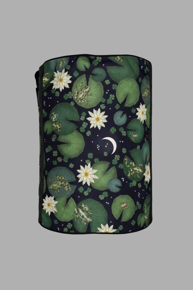 cosmic drifters lily pond print gym bag bottom