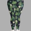 cosmic drifters lily pond print plus size leggings back