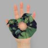 cosmic drifters lily pond print recycled scrunchie 3