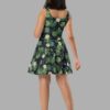 cosmic drifters lily pond print skater dress back2