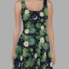 cosmic drifters lily pond print skater dress front