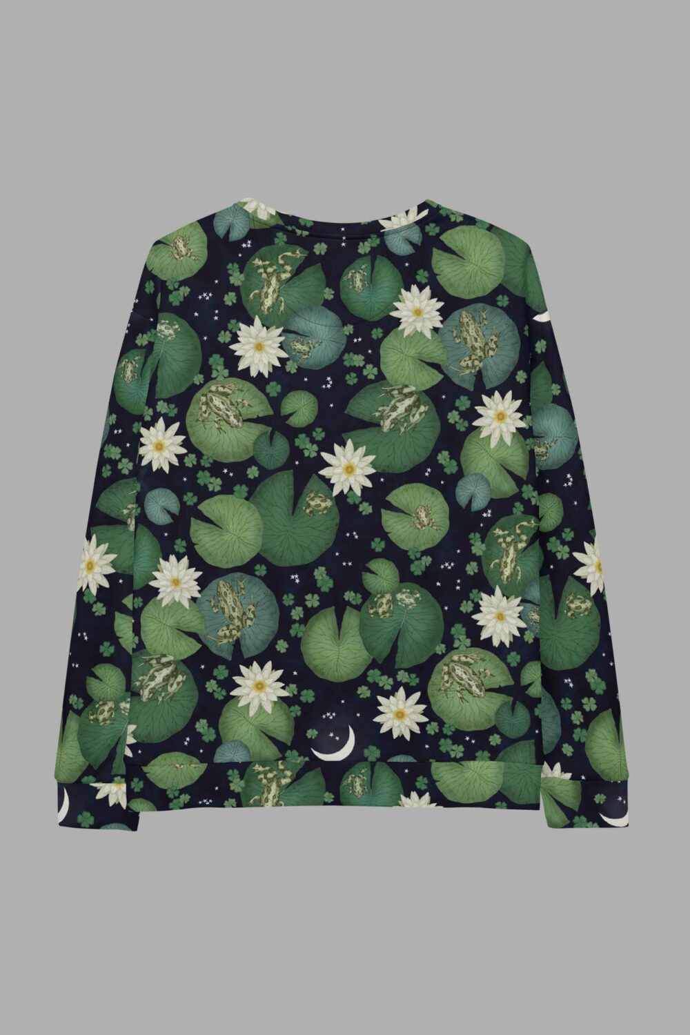 cosmic drifters lily pond print sweater back2