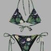 cosmic drifters lily pond print triangle bikini front2