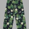 cosmic drifters lily pond print unisex wide leg pants front 2