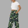 cosmic drifters lily pond print unisex wide leg pants side