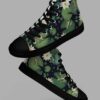 cosmic drifters lily pond print womens high top canvas shoes 4