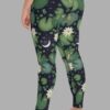 cosmic drifters lily pond print yoga leggings back