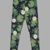 cosmic drifters lily pond print yoga leggings flat