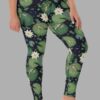 cosmic drifters lily pond print yoga leggings front