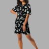 cosmic drifters moonflight print all over print t shirt dress front