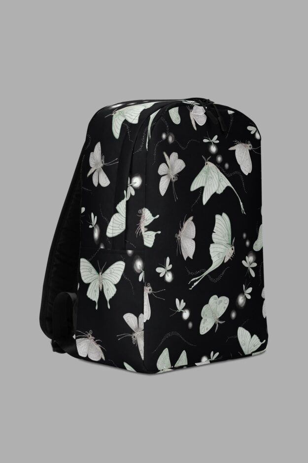 cosmic drifters moonflight print backpack side