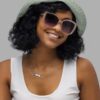 moonflight print reversible bucket hat