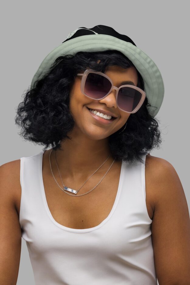 moonflight print reversible bucket hat