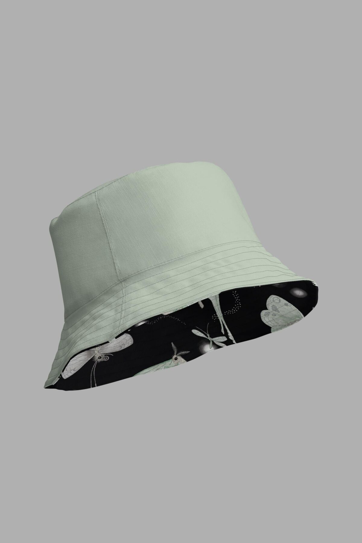 moonflight print reversible bucket hat