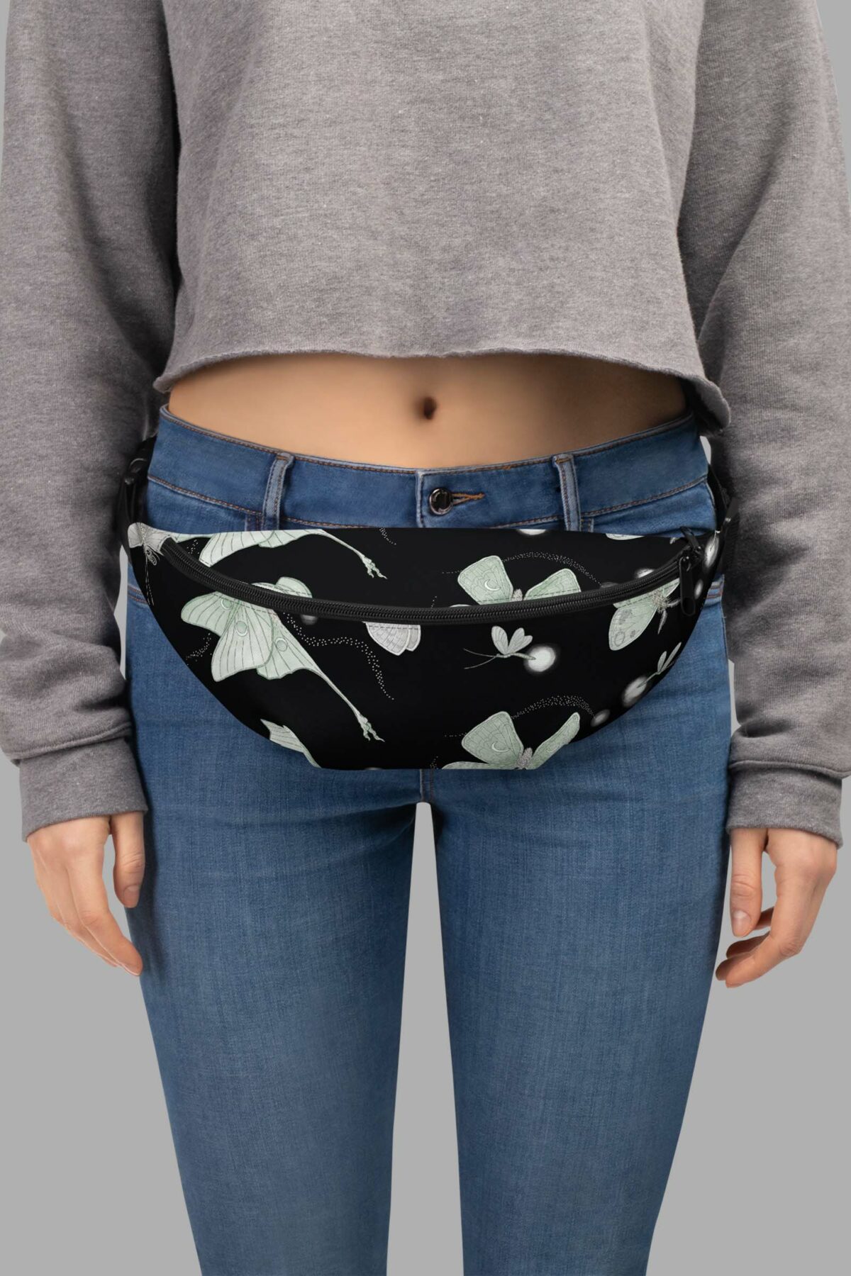 cosmic drifters moonflight print fanny pack 1