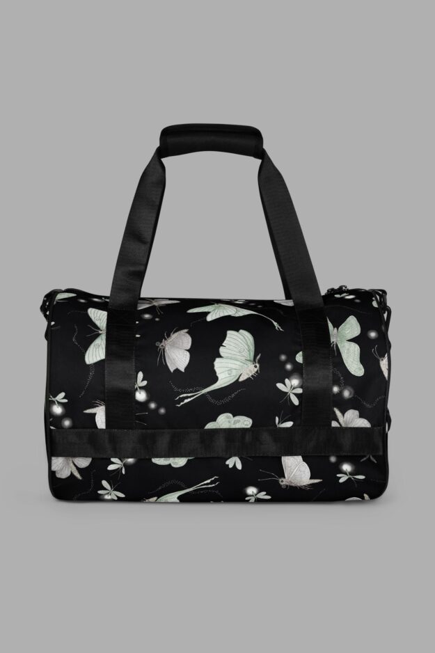 cosmic drifters moonflight print gym bag side