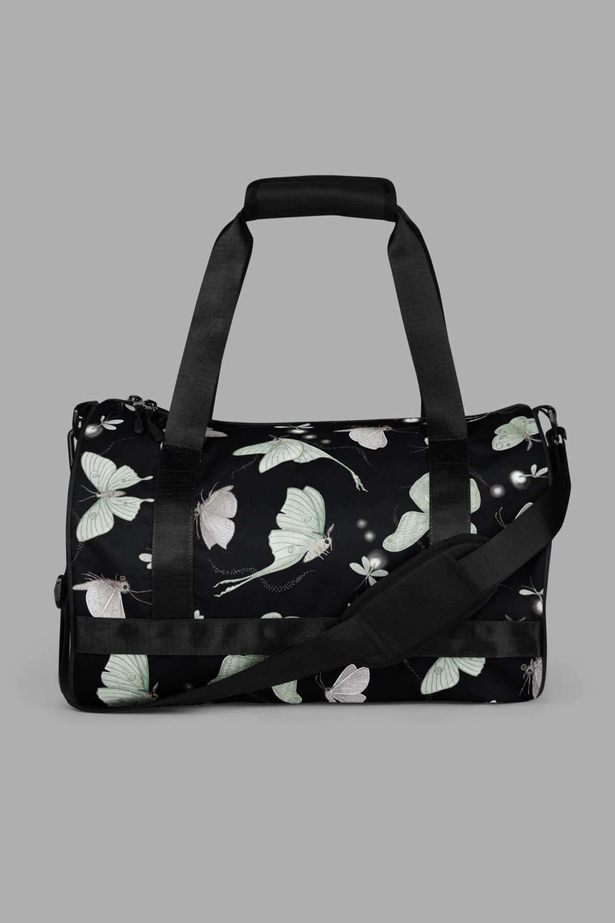 cosmic drifters moonflight print gym bag side2