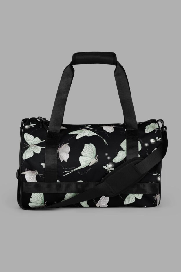cosmic drifters moonflight print gym bag side2