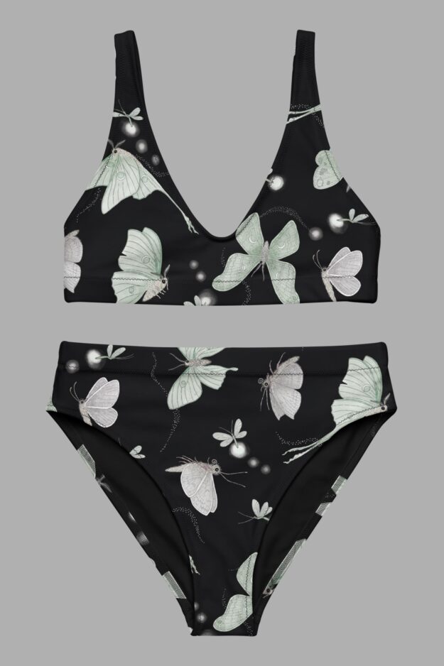 cosmic drifters moonflight print high waist bikini front2