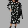 cosmic drifters moonflight print long sleeve midi dress 1