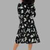 cosmic drifters moonflight print long sleeve midi dress back