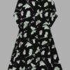 cosmic drifters moonflight print long sleeve midi dress back 2