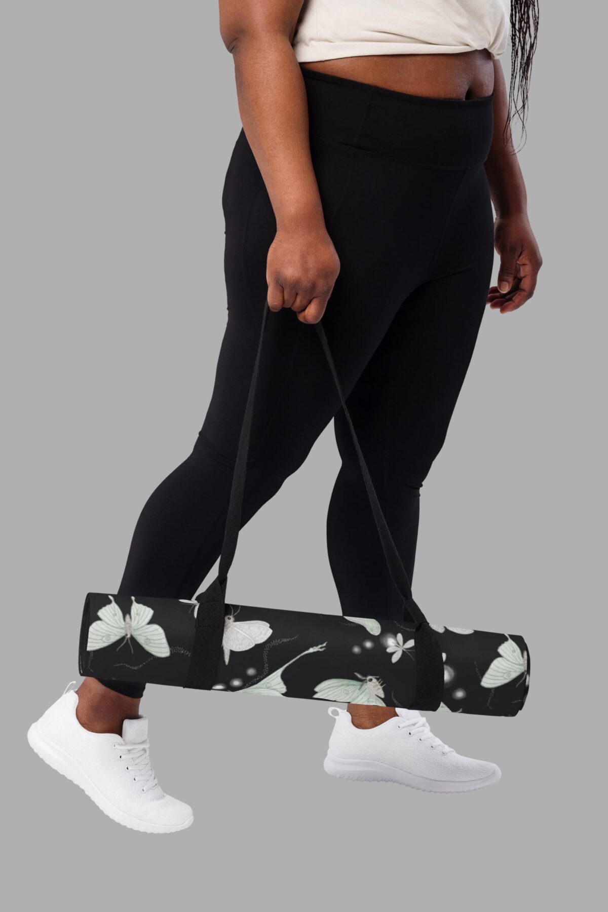 cosmic drifters moonflight print print yoga mat front