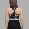 cosmic drifters moonflight print recycled longline sports bra back