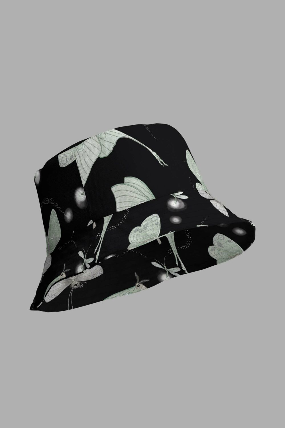 cosmic drifters moonflight print reversible bucket hat