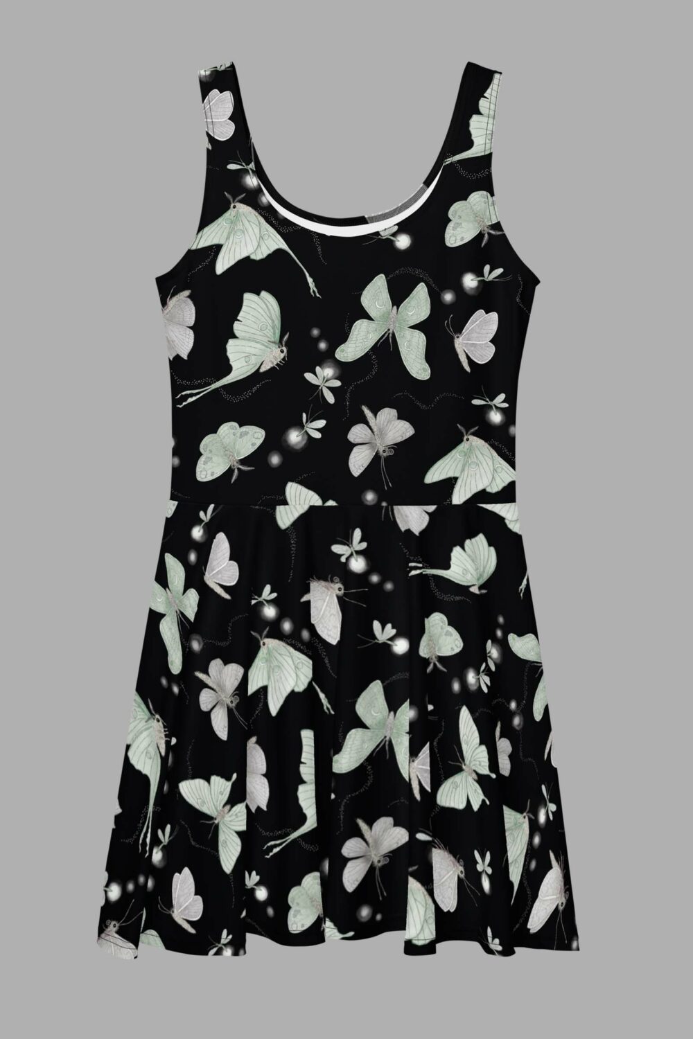 cosmic drifters moonflight print skater dress back 2