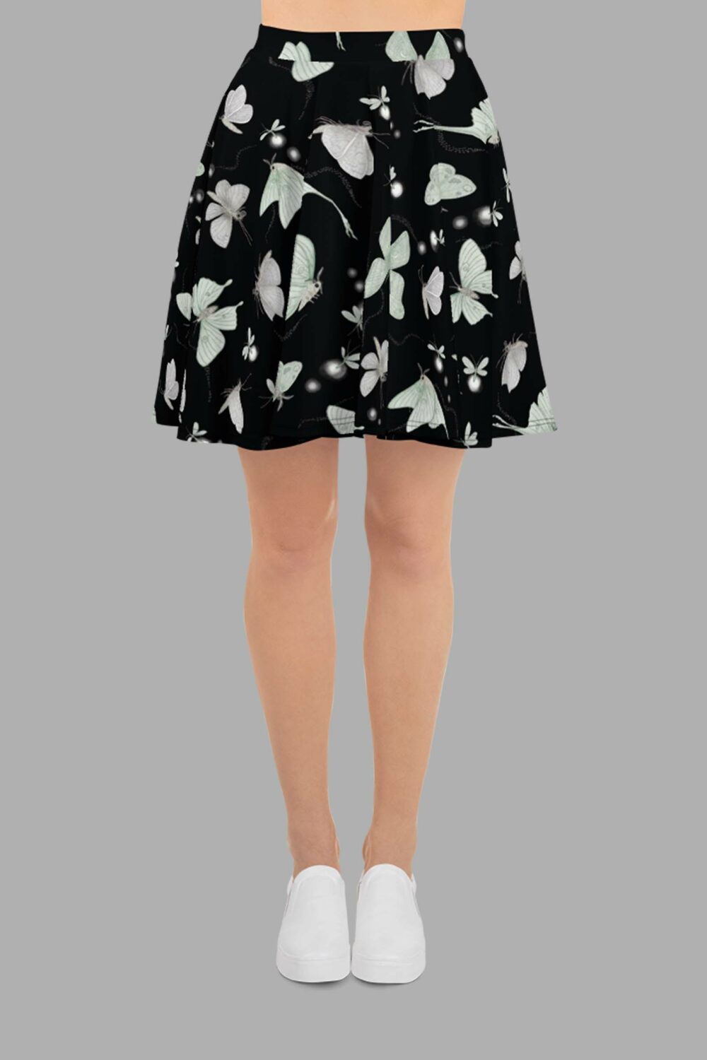 cosmic drifters moonflight print skater skirt front