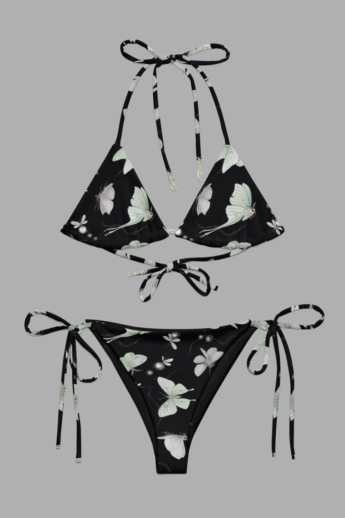 cosmic drifters moonflight print triangle bikini front2