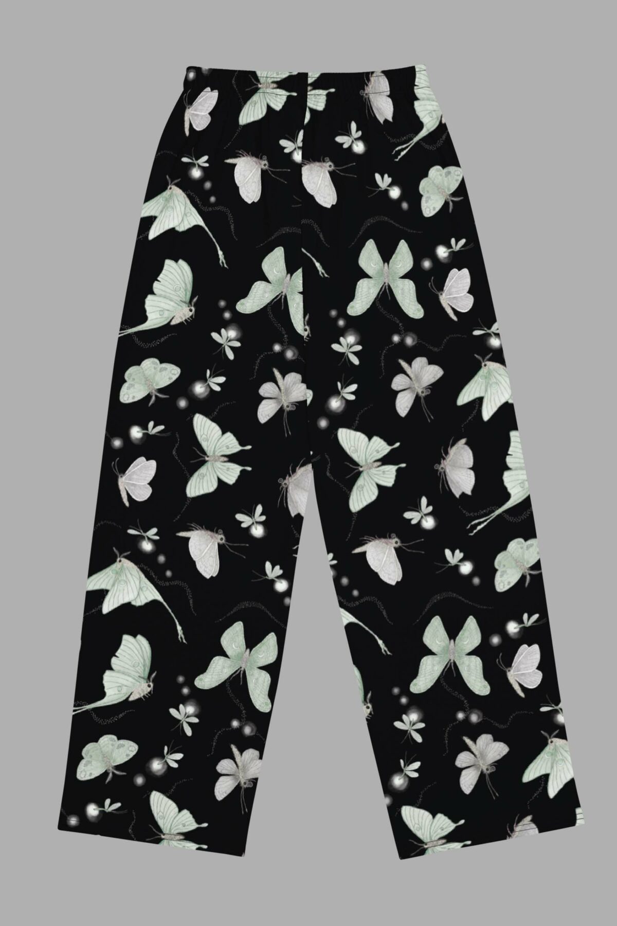 cosmic drifters moonflight print unisex wide leg pants back 2