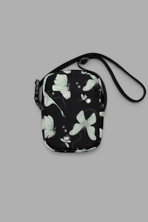 cosmic drifters moonflight print utility crossbody bag 4