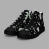 cosmic drifters moonflight print womens high top canvas shoes 4