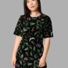 cosmic drifters nightshade print all over print t shirt dress front