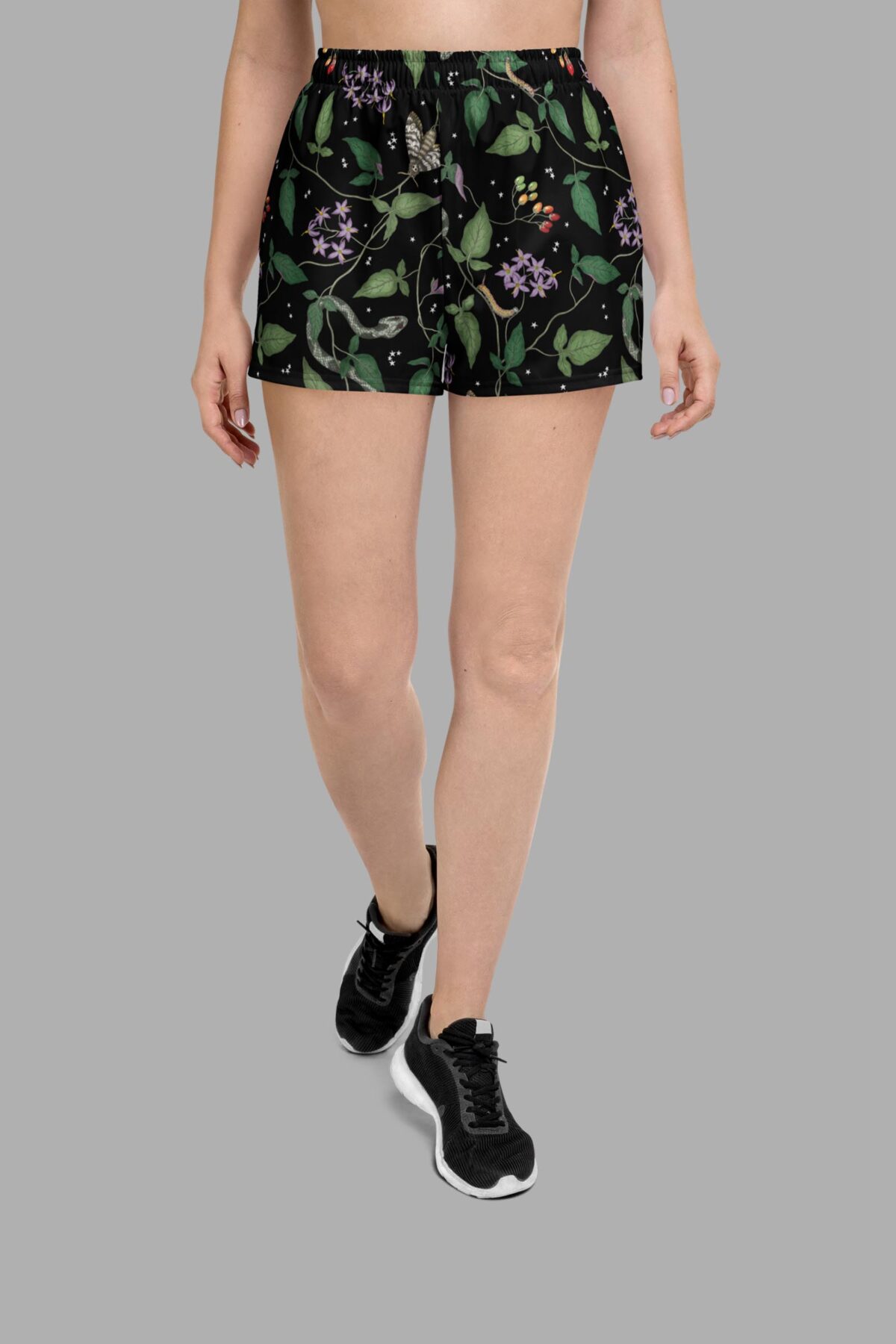cosmic drifters nightshade print athletic shorts front