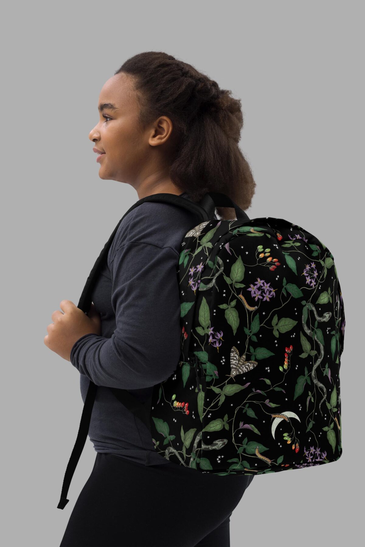 cosmic drifters nightshade print backpack model