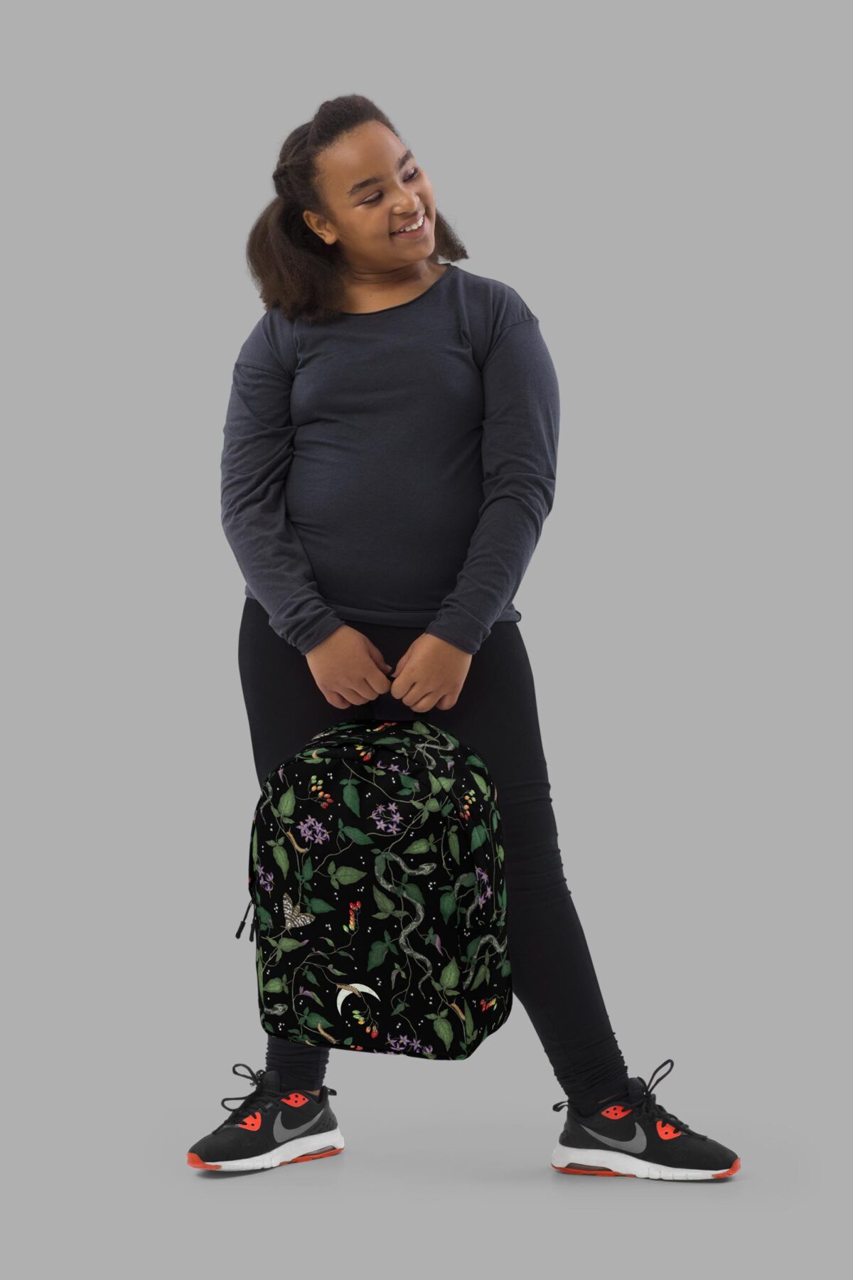 cosmic drifters nightshade print backpack model2