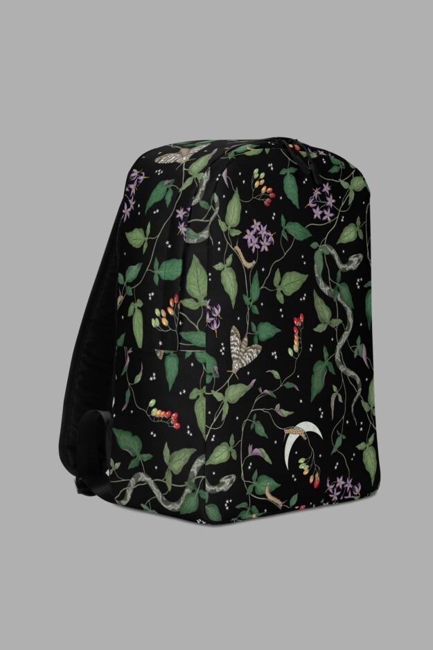 cosmic drifters nightshade print backpack side