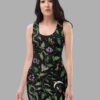 cosmic drifters nightshade print bodycon dress front