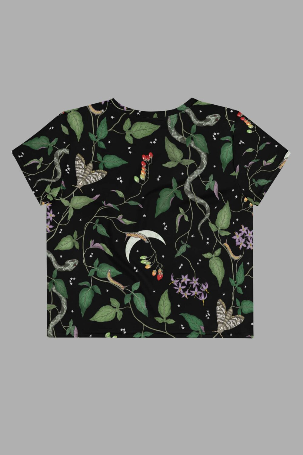 cosmic drifters nightshade print crop tee back 2