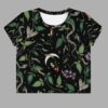 cosmic drifters nightshade print crop tee front 2