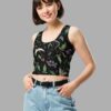 cosmic drifters nightshade print crop top front