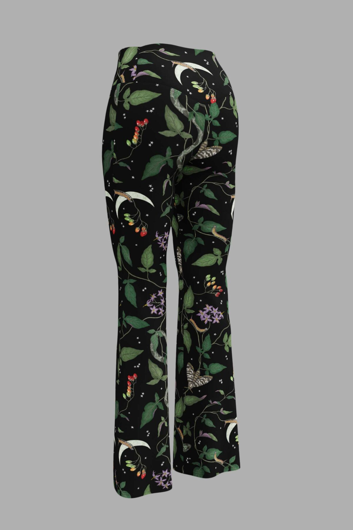 cosmic drifters nightshade print flare leggings back 2