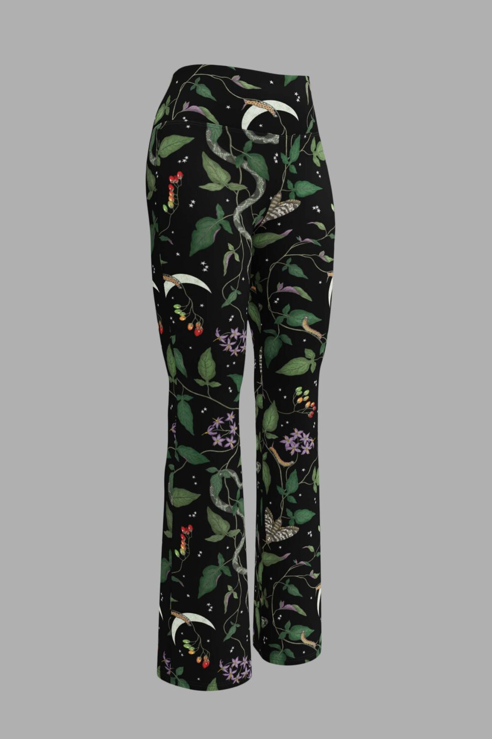 cosmic drifters nightshade print flare leggings front 2