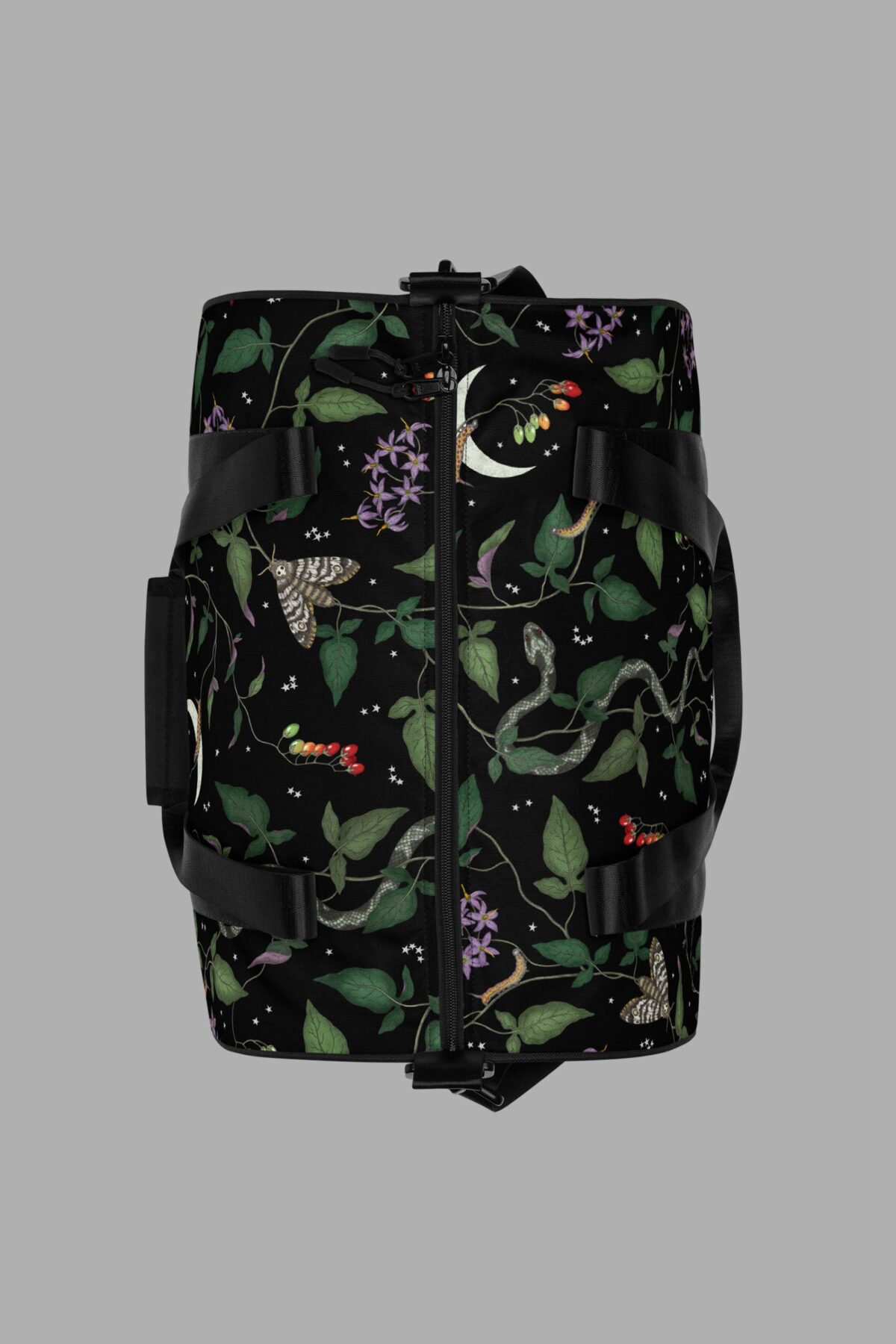 cosmic drifters nightshade print gym bag top