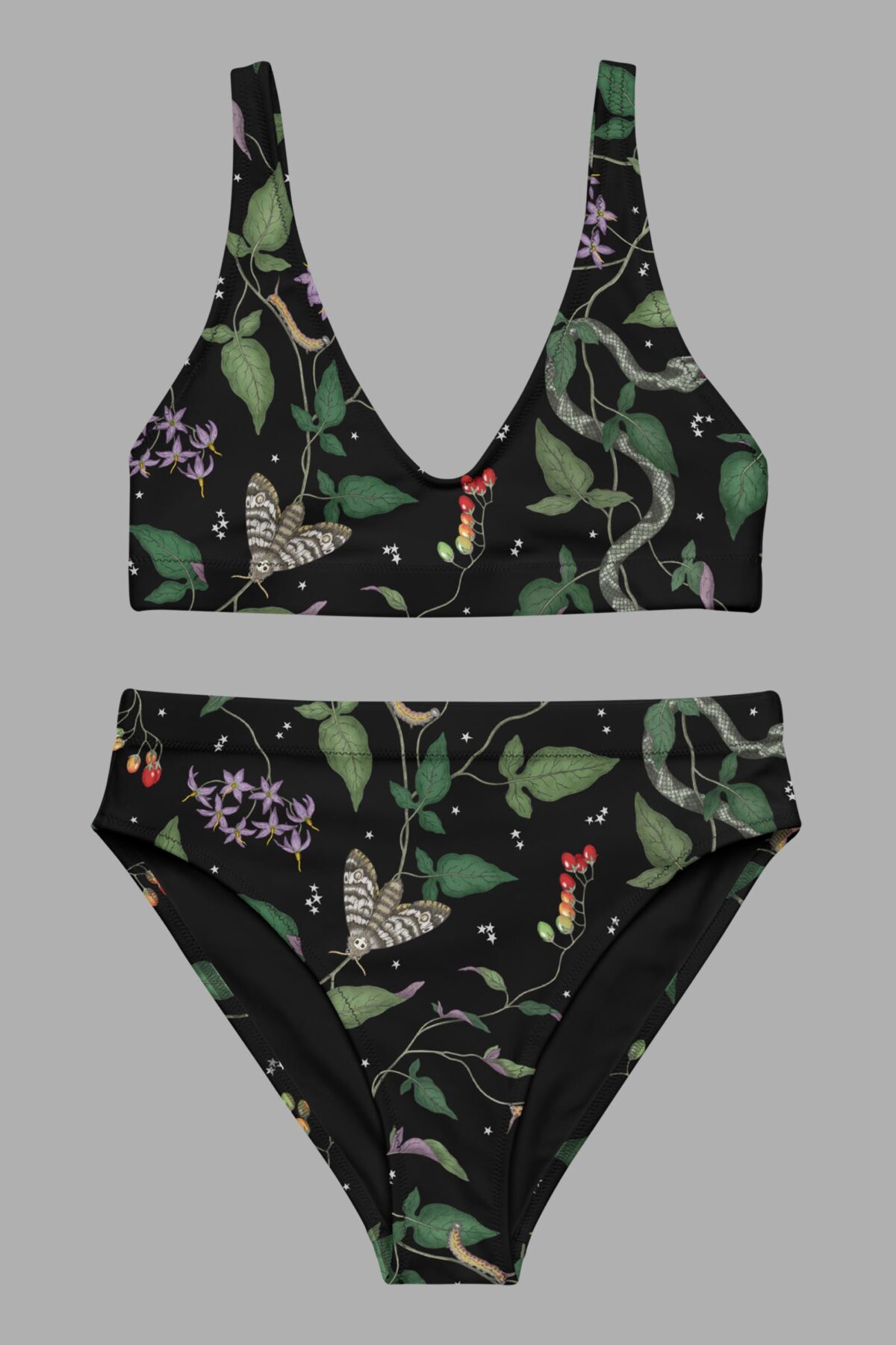 cosmic drifters nightshade print high waist bikini front2