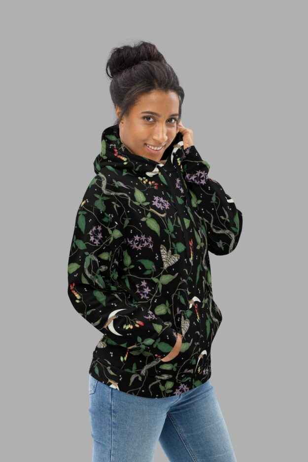 cosmic drifters nightshade print hoodie side