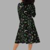 cosmic drifters nightshade print long sleeve midi dress back